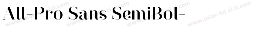 All-Pro Sans SemiBol字体转换